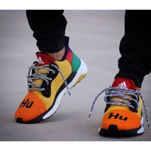ADIDAS ATHLETIC SHOES Solar Hu Glide ST WOMEN Size 7.5 US PRIMARY COLORS ORANGE